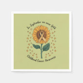 In september Draag we Gold Childhood Cancer Aware Servet (Voorkant)