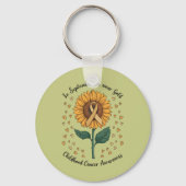 In september Draag we Gold Childhood Cancer Aware Sleutelhanger (Voorkant)