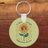 In september Draag we Gold Childhood Cancer Aware Sleutelhanger (Voorkant)