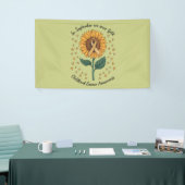 In september Draag we Gold Childhood Cancer Aware Spandoek (Beurs)