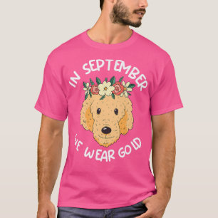 In september Draag we Gold Dog Childhood Cancer Aw T-shirt