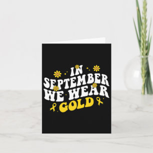 In september Draag we Gold Groovy Childhood Cancer Kaart