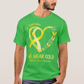 In september Draag we Gold Heart kinderkanker A T-shirt