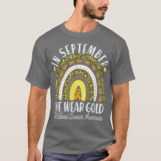 In september Draag we Gold Leopard Rainbow Childho T-shirt