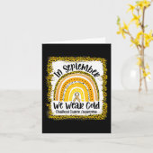 In september Draag we Gold Rainbow Childhood Cance Kaart (Gele Bloem)