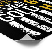 In september Draag we Gold USA Childhood Cancer Aw Poster (Hoek)