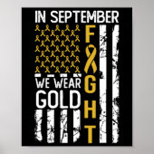In september Draag we Gold USA Childhood Cancer Aw Poster (Voorkant)