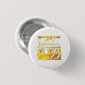 In september Draag we Gold voor de jeugd Ronde Button 3,2 Cm (Voorkant /achterkant)