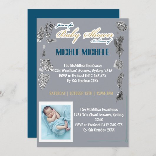 IN SEPTEMBER DRAAG WE GOUDE INVITATIE KAART (Voorkant / Achterkant)