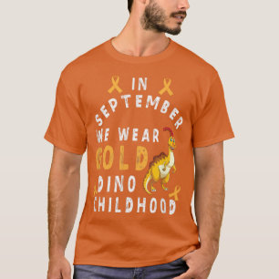 In september Draag we gouden dino Kindertijd en Me T-shirt