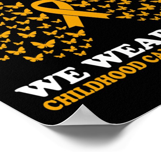 In september Draag we gouden kinderkanker Awarene Poster (Hoek)