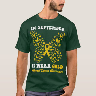 In september Draag we gouden kinderkanker Awarene T-shirt
