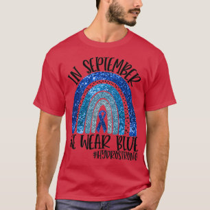 In september draag we het bewustzijn van blauwe hy t-shirt