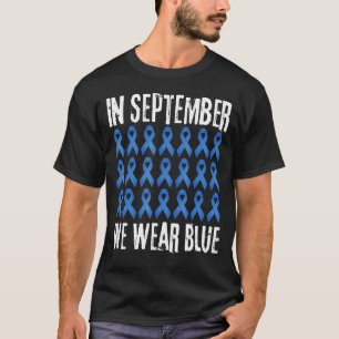 In september Draag we het bewustzijn van blauwe hy T-shirt