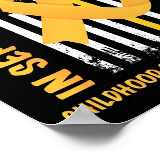 In september Draag we het bewustzijn van de Gold C Poster (Hoek)