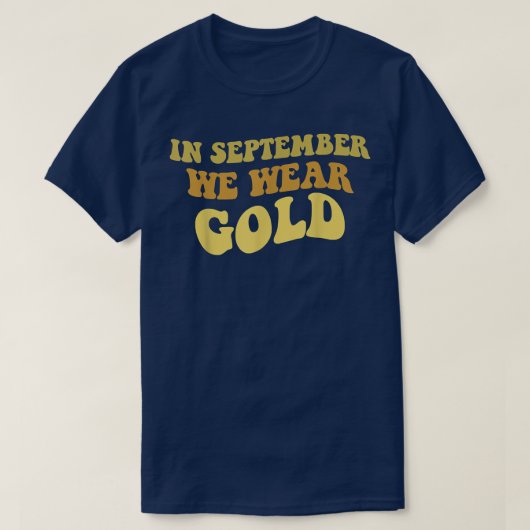 In september Draag we het bewustzijn van de Gold C T-shirt (Design voorkant)