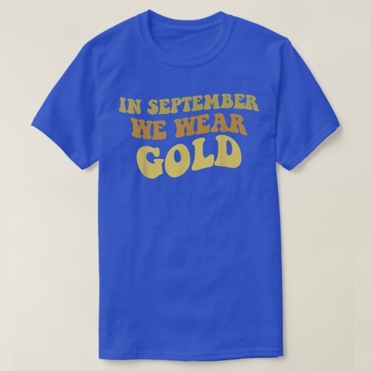 In september Draag we het bewustzijn van de Gold C T-shirt (Design voorkant)