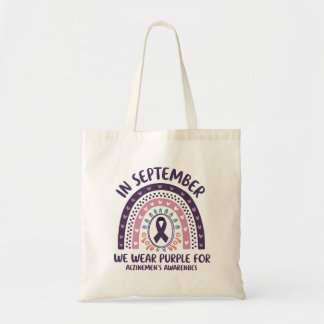 In september Draag we het bewustzijn van Paarse Al Tote Bag