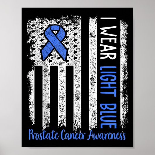 In september Draag we lichtblauwe prostaatkanker A Poster (Voorkant)