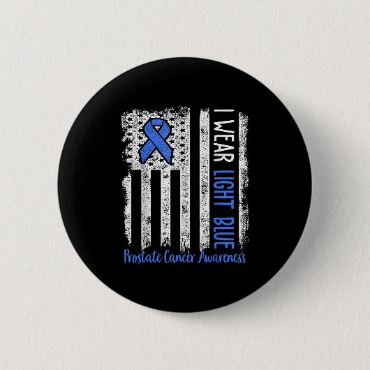In september Draag we lichtblauwe prostaatkanker A Ronde Button 5,7 Cm (Voorkant)