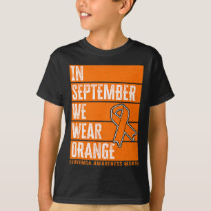 In september Draag we Oranje bewustwording van leu T-shirt