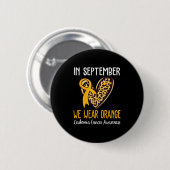 In september Draag we Oranje leukemie kankerwaren Ronde Button 5,7 Cm (Voorkant /achterkant)