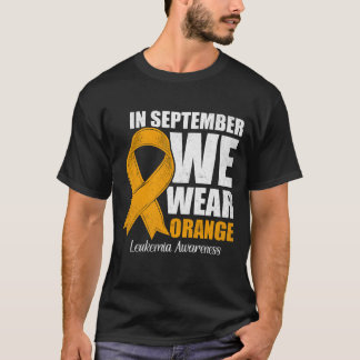 In september Draag we Oranje leukemie T-shirt