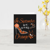 In september Draag we Oranje leukemiebewustmakings Kaart (Gele Bloem)