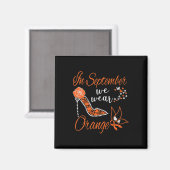 In september Draag we Oranje leukemiebewustmakings Magneet (Voorkant / Achterkant)