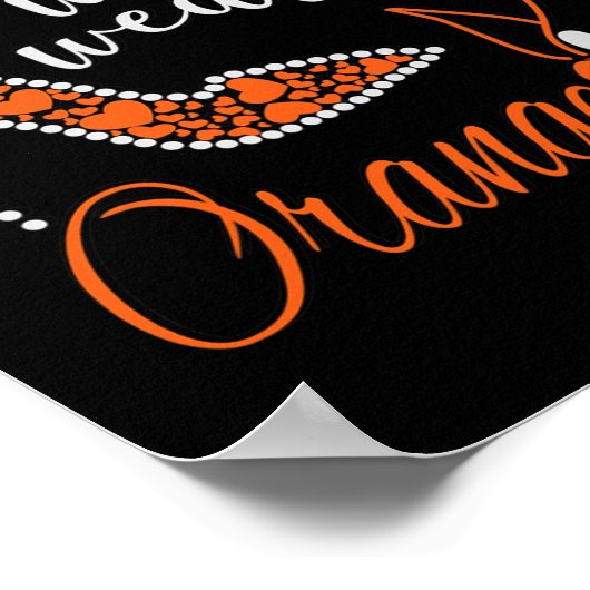 In september Draag we Oranje leukemiebewustmakings Poster (Hoek)