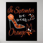 In september Draag we Oranje leukemiebewustmakings Poster (Voorkant)