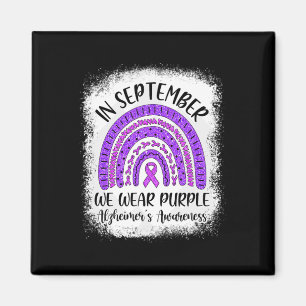 In september Draag we Paarse Alzheimerheimer Award Magneet