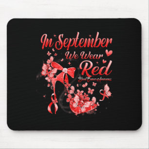 In september Draag we rode vlinder bloedkanker AW Muismat