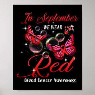 In september Draag we rode vlinder bloedkanker AW Poster