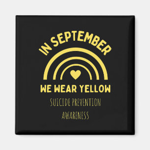 In september Draag we Yellow Suicide Prevention Aw Magneet