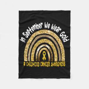 In september dragen we Childhood Cancer Awareness  Fleece Deken