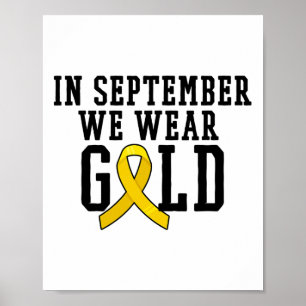 In September dragen we een gouden lint ter onderst Poster