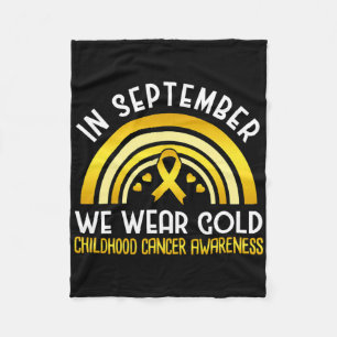 In september dragen we goud - Kinderkankerbewustzi Fleece Deken