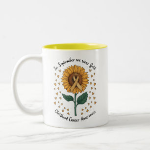 In September dragen we goud om bewustzijn te creër Tweekleurige Koffiemok