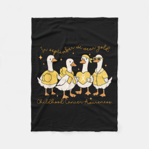 In september dragen we goud Tegen kinderkanker Fleece Deken