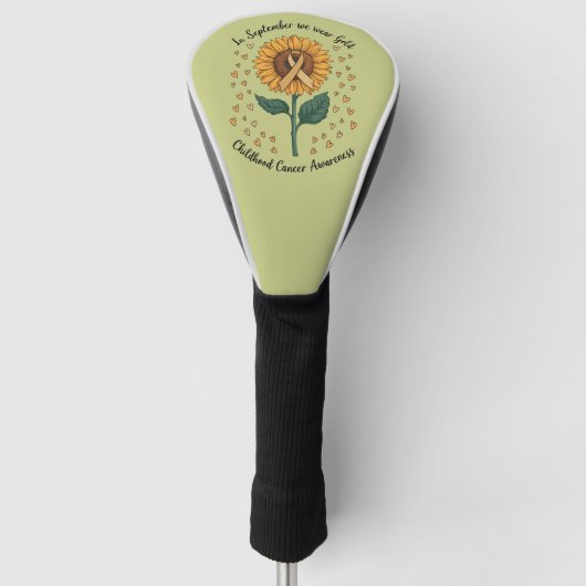In September dragen we goud ter bewustwording van  Golfheadcover (Voorkant)