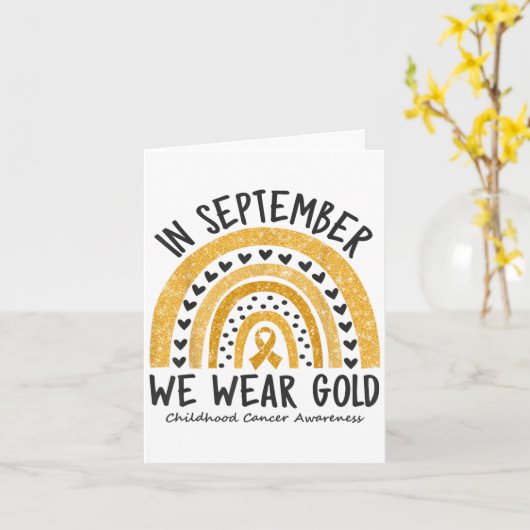 In September dragen we goud ter bewustwording van  Kaart (Gele Bloem)