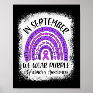 In September dragen we paars alzheimerbewustzijn Poster