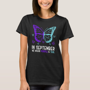 In September dragen we turkoois en paars om zelfmo T-shirt