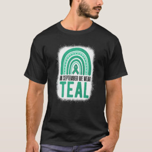In September dragen we Turquoise Regenboog Eiersto T-shirt