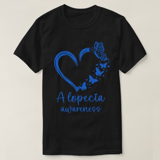 In september hebben we de Blue Alopecia Awareness T-shirt (Design voorkant)