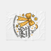 In september hebben we Gold Childhood Cancer Aware Fleece Deken (Voorkant (Horizontaal))