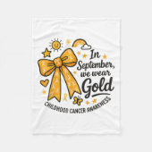 In september hebben we Gold Childhood Cancer Aware Fleece Deken (Voorkant)