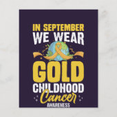 In september hebben we Gold Childhood Cancer Aware Flyer (Achterkant)