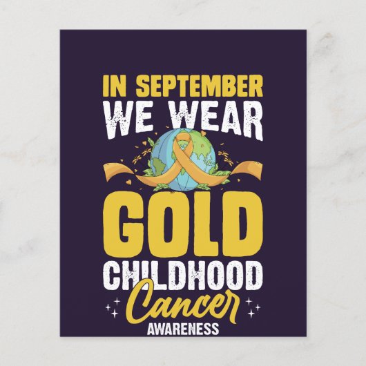 In september hebben we Gold Childhood Cancer Aware Flyer (Voorkant)
